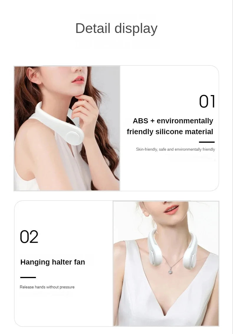HaloBreeze Neck Fan – Silent Rechargeable