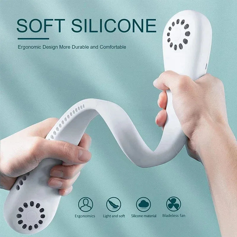 HaloBreeze Neck Fan – Silent Rechargeable