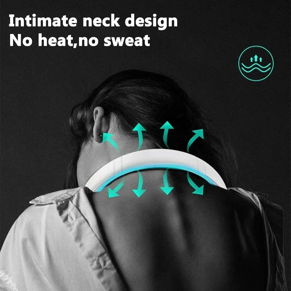 HaloBreeze Neck Fan – Silent Rechargeable