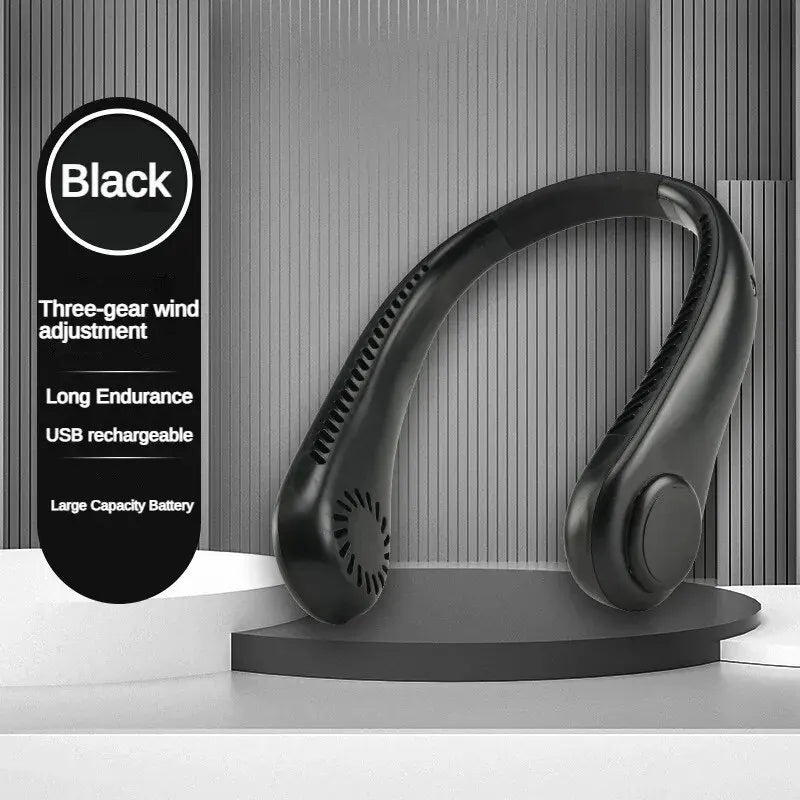 HaloBreeze Neck Fan – Silent Rechargeable