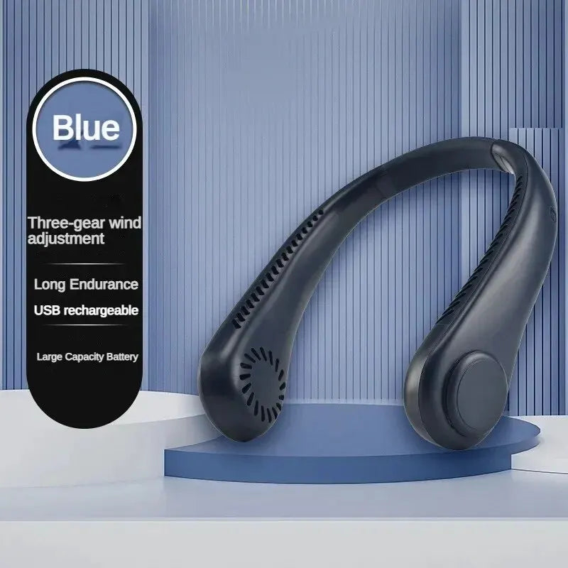 HaloBreeze Neck Fan – Silent Rechargeable