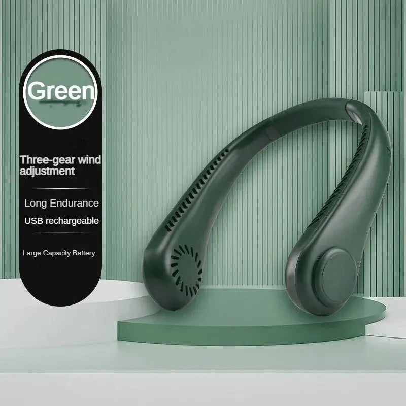 HaloBreeze Neck Fan – Silent Rechargeable