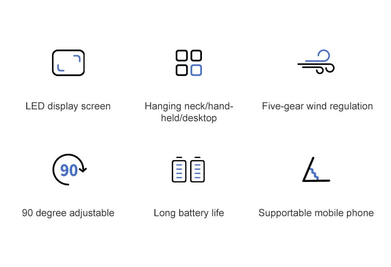 TwistAir™ Mini Fan – Foldable w/ Phone Stand