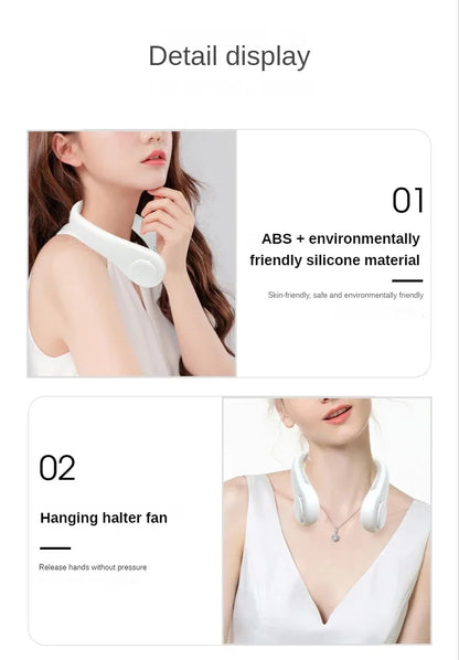 HaloBreeze Neck Fan – Silent Rechargeable
