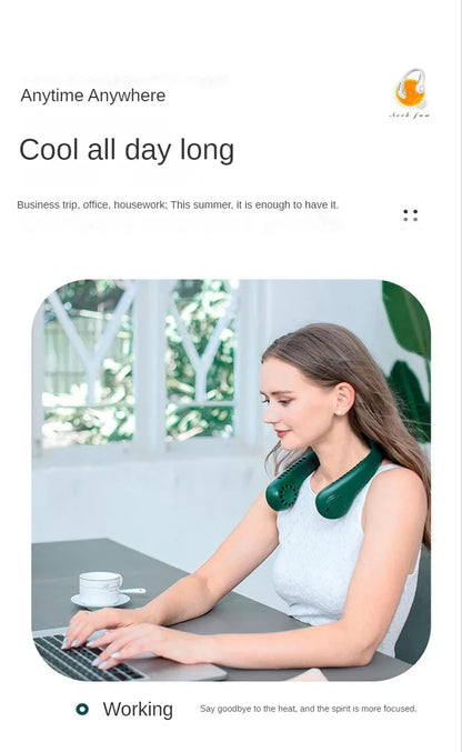 HaloBreeze Neck Fan – Silent Rechargeable