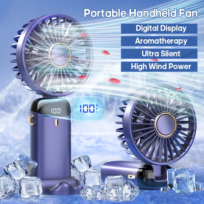 TwistAir™ Mini Fan – Foldable w/ Phone Stand