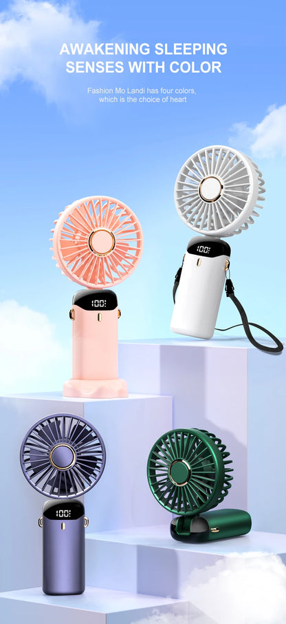 TwistAir™ Mini Fan – Foldable w/ Phone Stand
