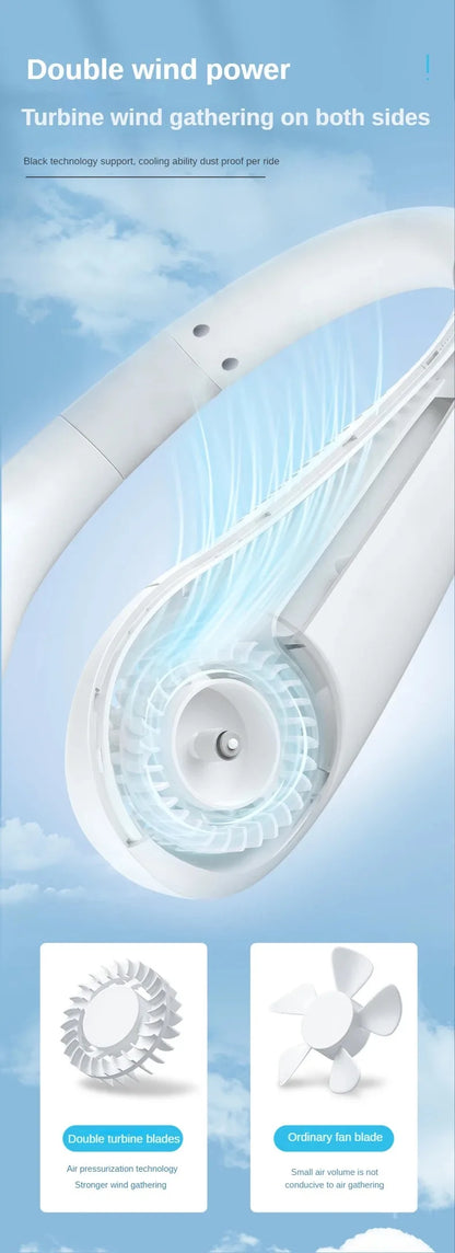 HaloBreeze Neck Fan – Silent Rechargeable
