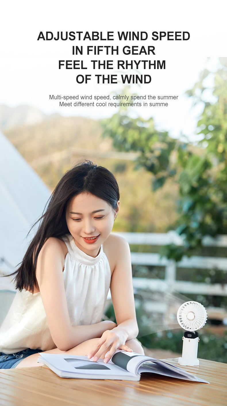 TwistAir™ Mini Fan – Foldable w/ Phone Stand