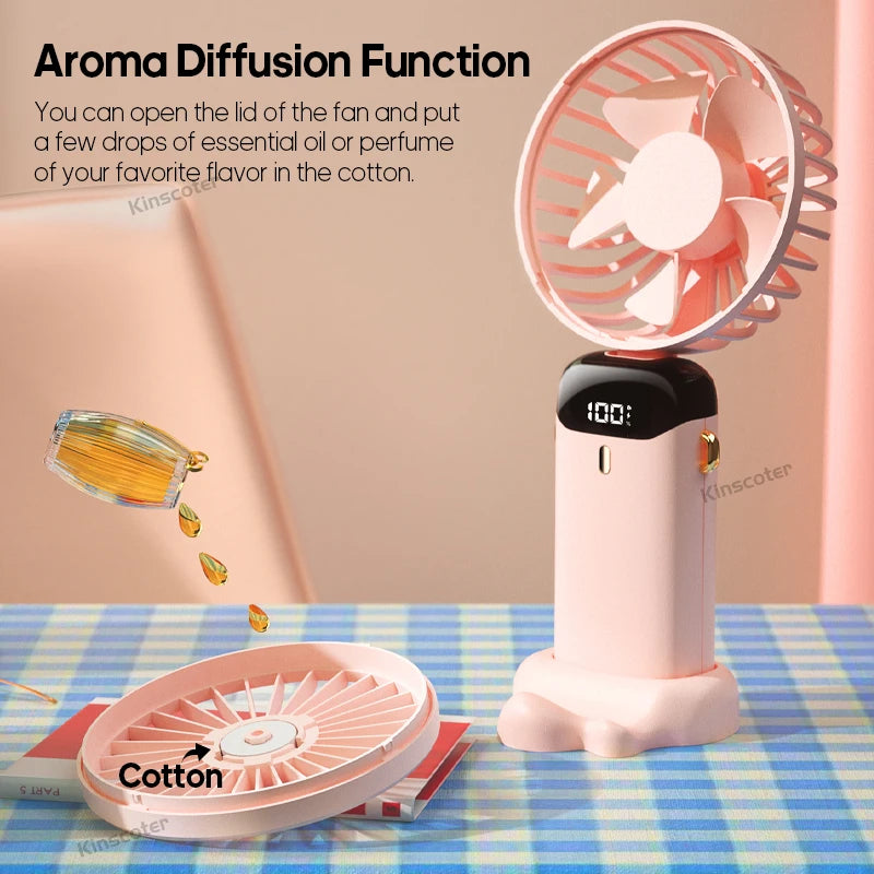 TwistAir™ Mini Fan – Foldable w/ Phone Stand