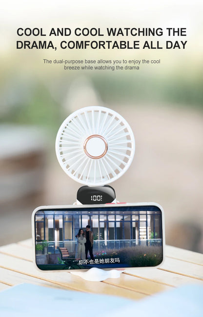 TwistAir™ Mini Fan – Foldable w/ Phone Stand