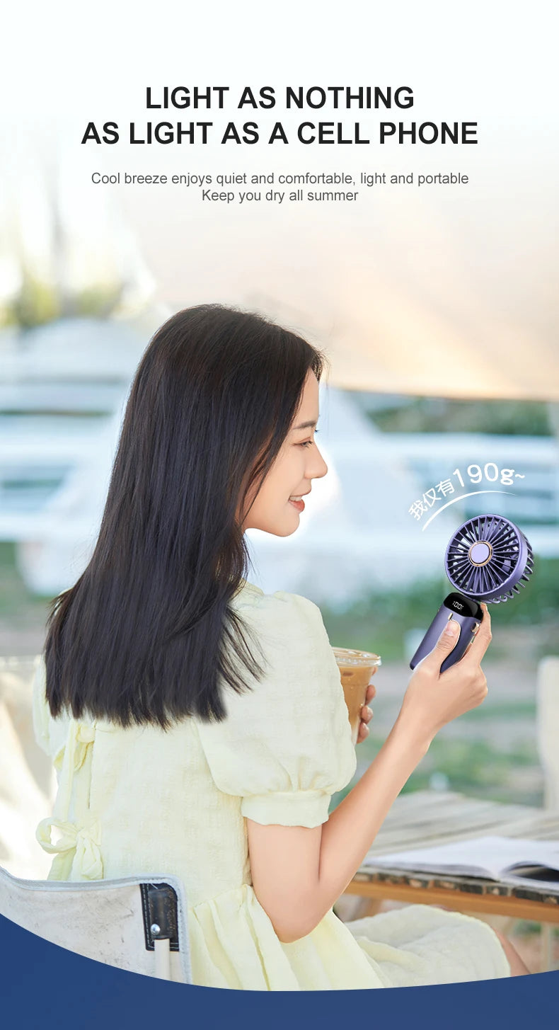 TwistAir™ Mini Fan – Foldable w/ Phone Stand