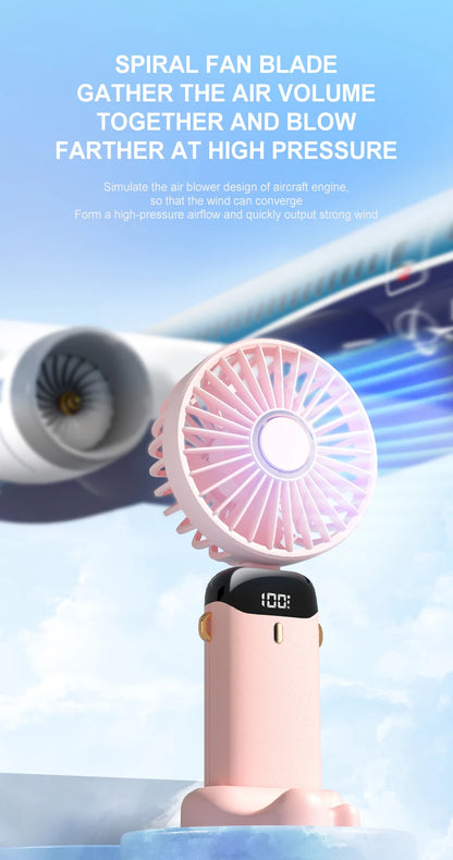 TwistAir™ Mini Fan – Foldable w/ Phone Stand