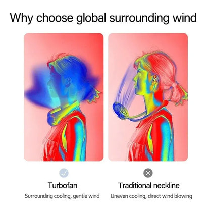 HaloBreeze Neck Fan – Silent Rechargeable