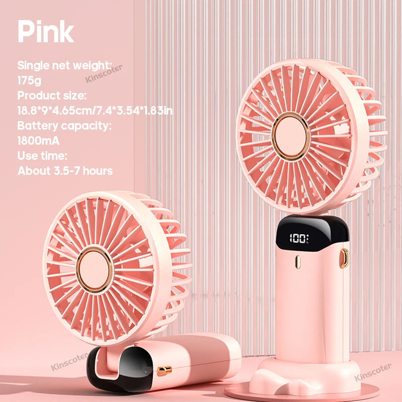 TwistAir™ Mini Fan – Foldable w/ Phone Stand